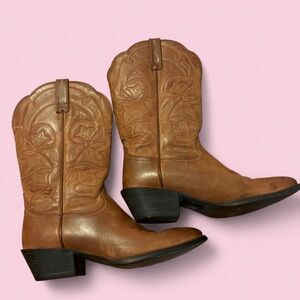 Ariat Leather Western Cowboy Boots Women’s 7B | Brown Stitch Rodeo